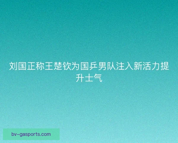 刘国正称王楚钦为国乒男队注入新活力提升士气 刘国正称王楚钦为国乒男队注入新活力提升士气
